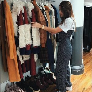 Abercrombie & Fitch Navy Polka Dot Jumpsuit